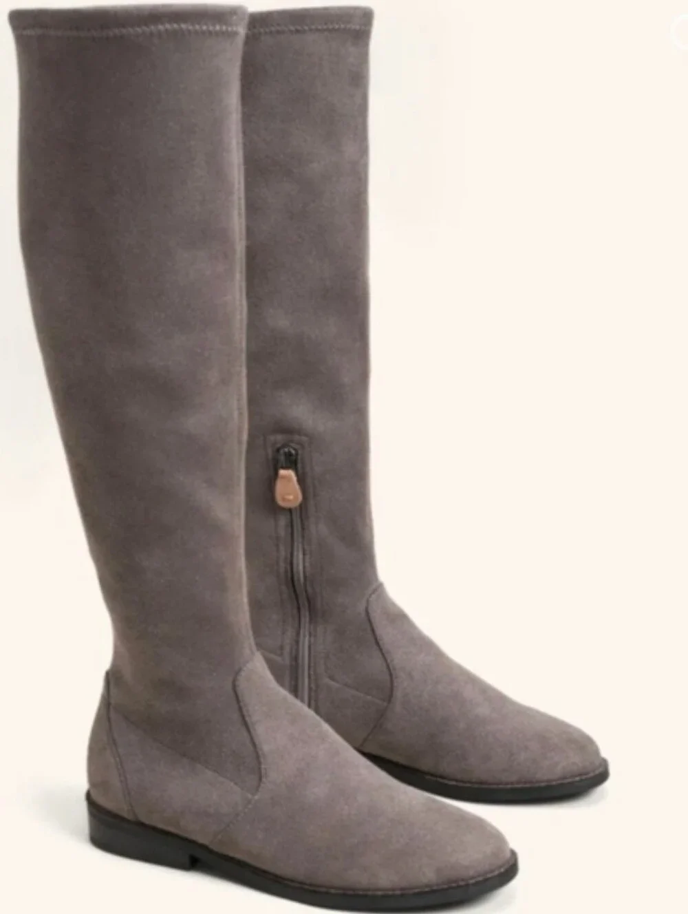 EUC Gentle Souls Emma Stretch Knee High Boots in Mineral Gray
